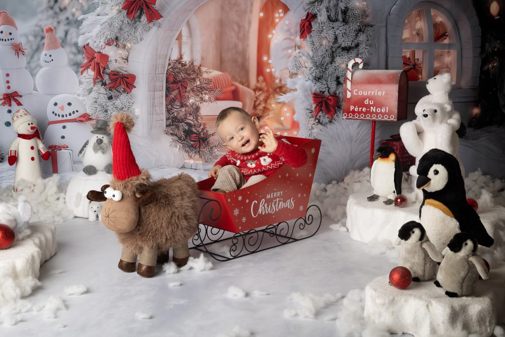 Séance de Noël bébé à Mâcon/Tatiana Brisson